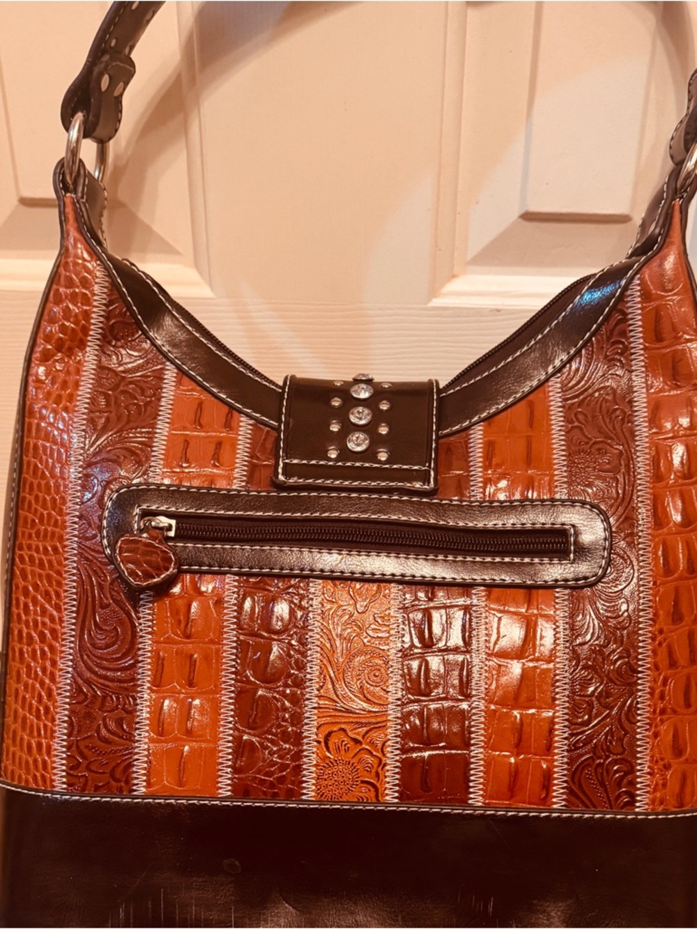 Fabulous Multicolor Animal Print Rhinestone Studded Shoulder Bag! - Picture 3 of 16